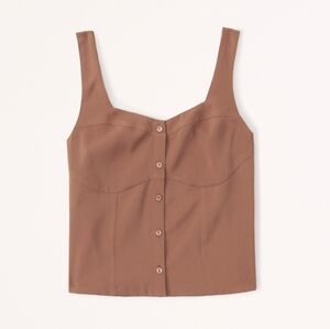 Abercrombie & Fitch Brown Button-Up Top